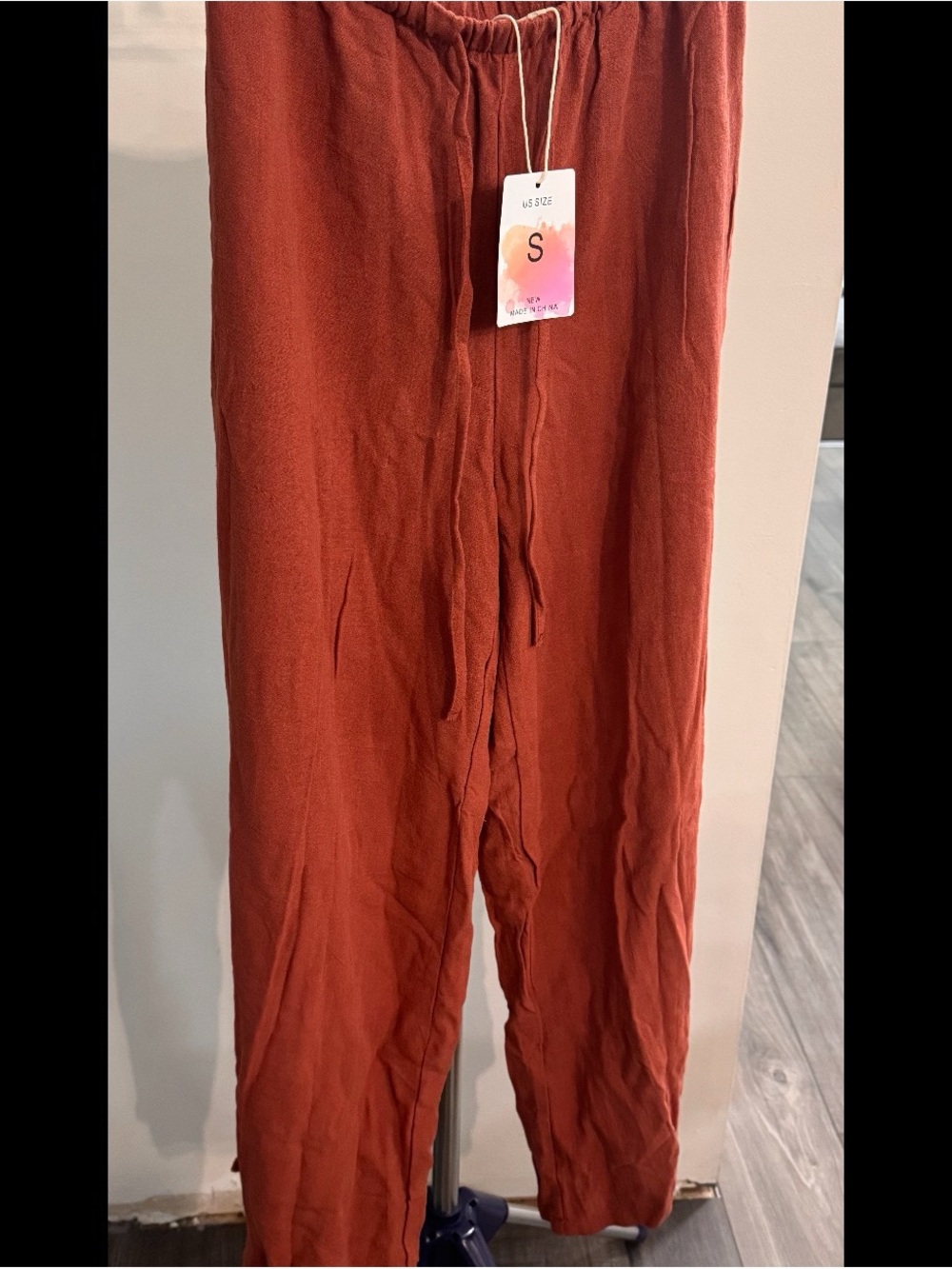 Amazon Wonen’s Drawstring Pants - Rust